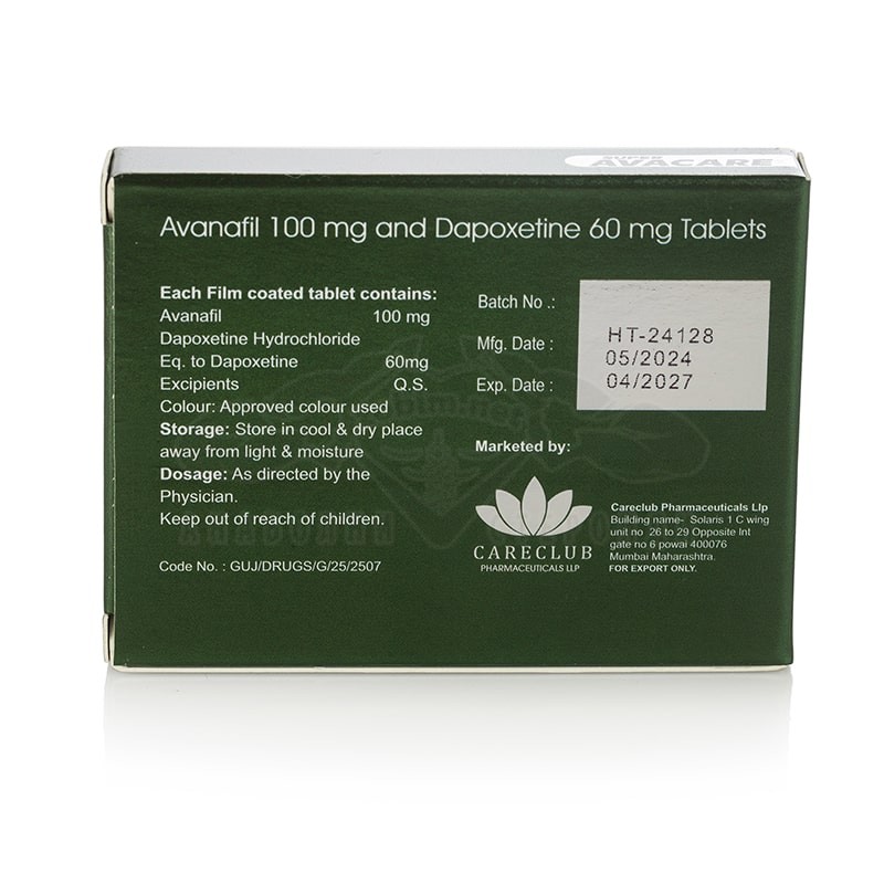Super Avacare 160 (Avanafil 100 mg. e Dapoxetina 60 mg.) - 4 compresse x 160 mg. - immagine 2