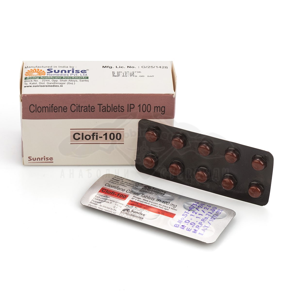 Clofi-100 (Indian pharmaceutical clomiphene) – 10 compresse x 100 mg. - immagine 2