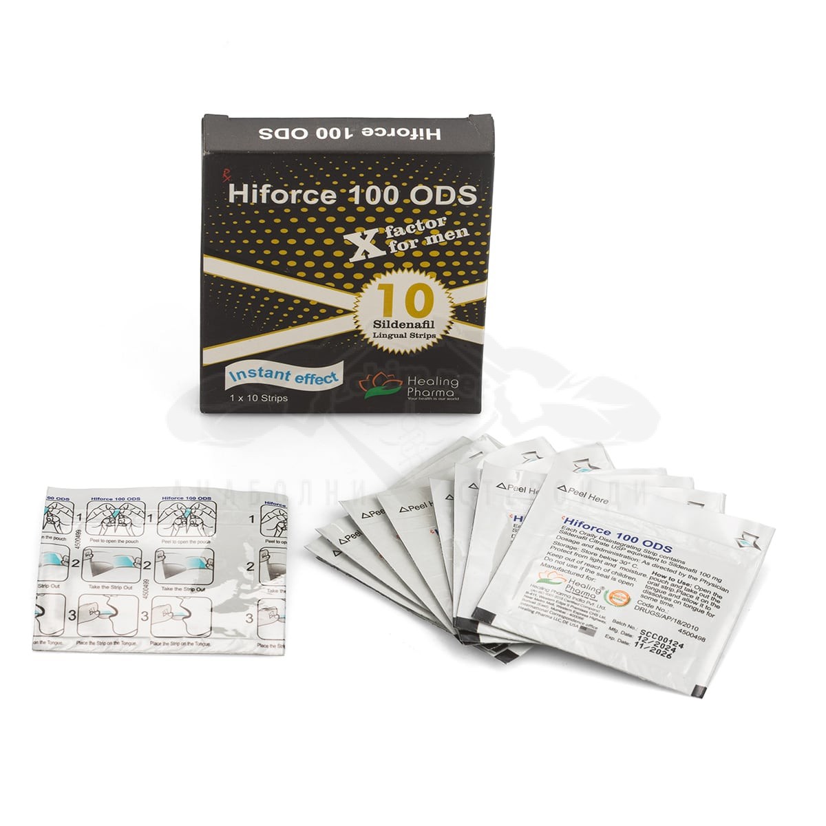 Hiforce 100 ODS (strisce sublinguali di sildenafil) – 10 pcs. x 100 mg.