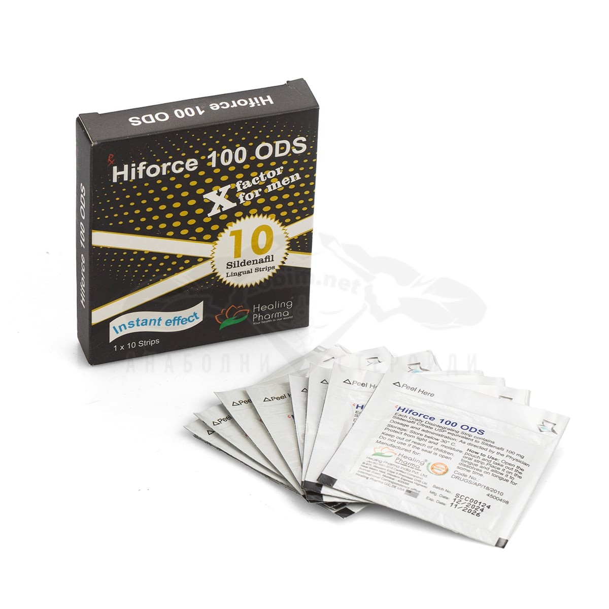 Hiforce 100 ODS (strisce sublinguali di sildenafil) – 10 pcs. x 100 mg. - immagine 2