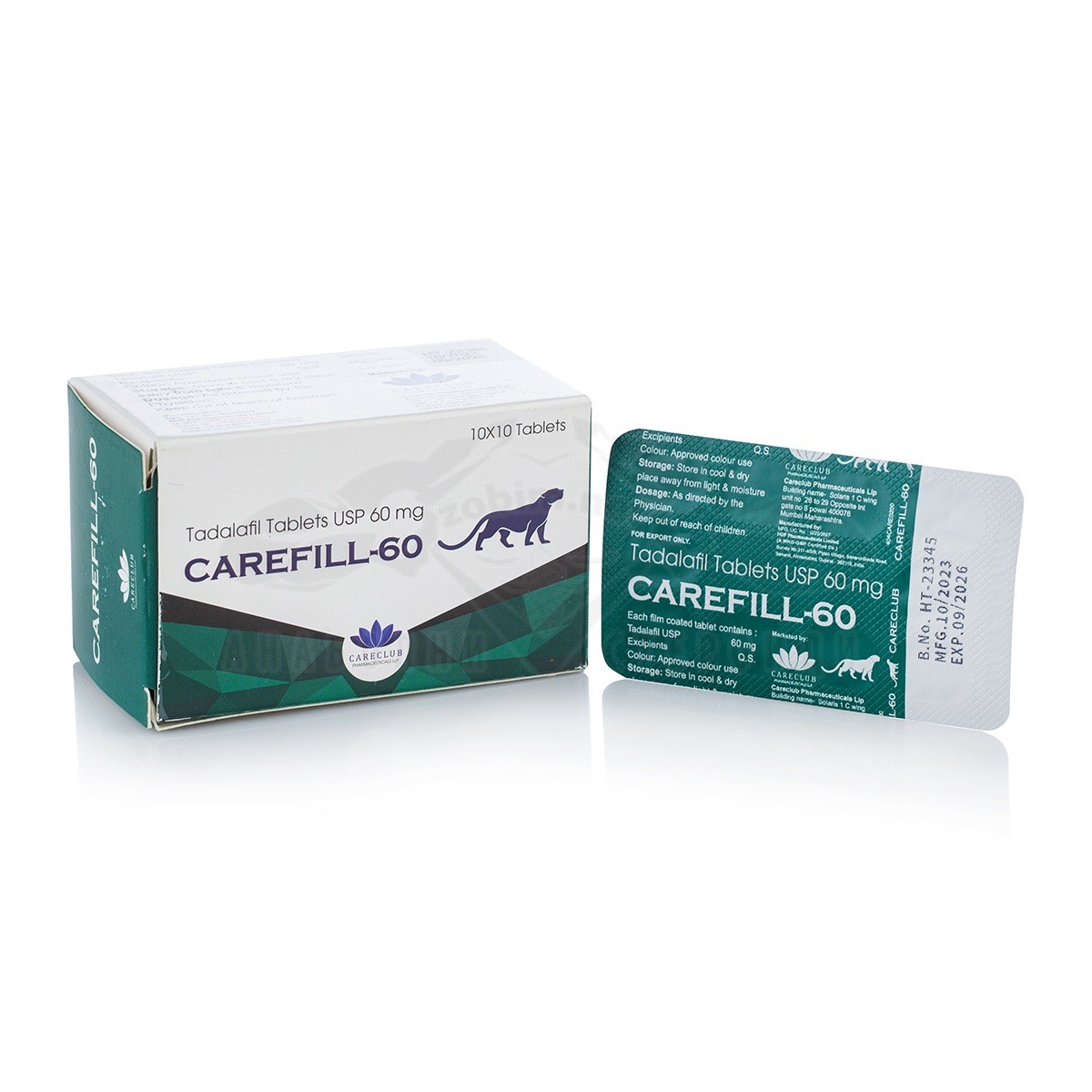 Carefill-60 (Tadalafil) - 10 compresse da 60 mg.