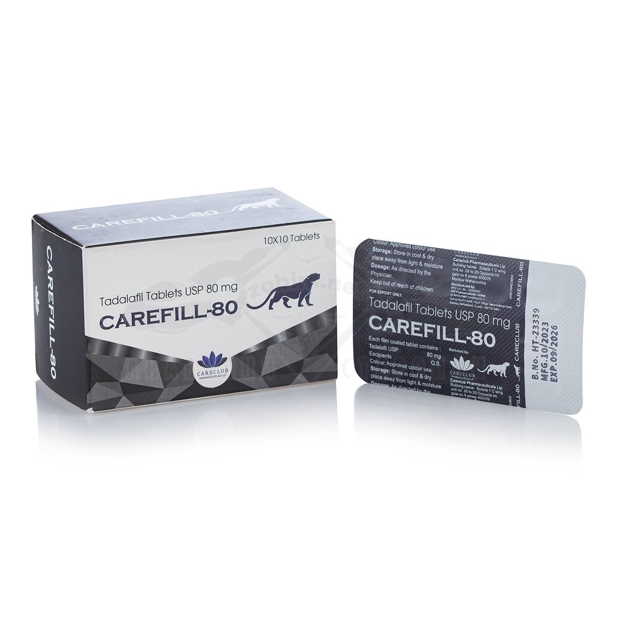 Carefill-80 (Tadalafil) - 10 compresse da 80 mg.
