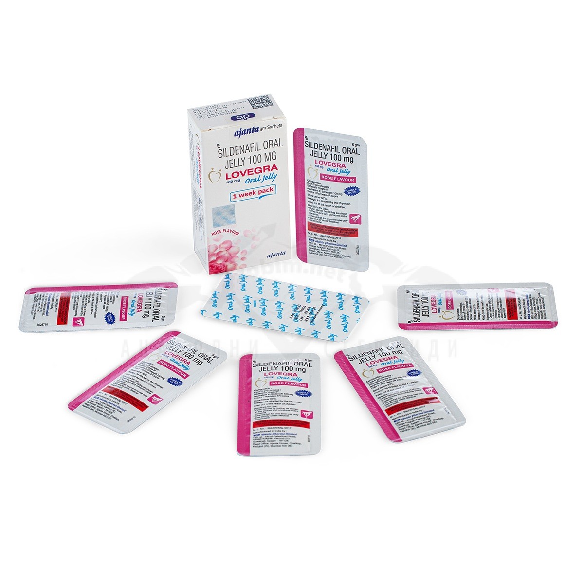 Lovegra (Sildenafil) gelatina orale - 7 bustine x 100 mg.