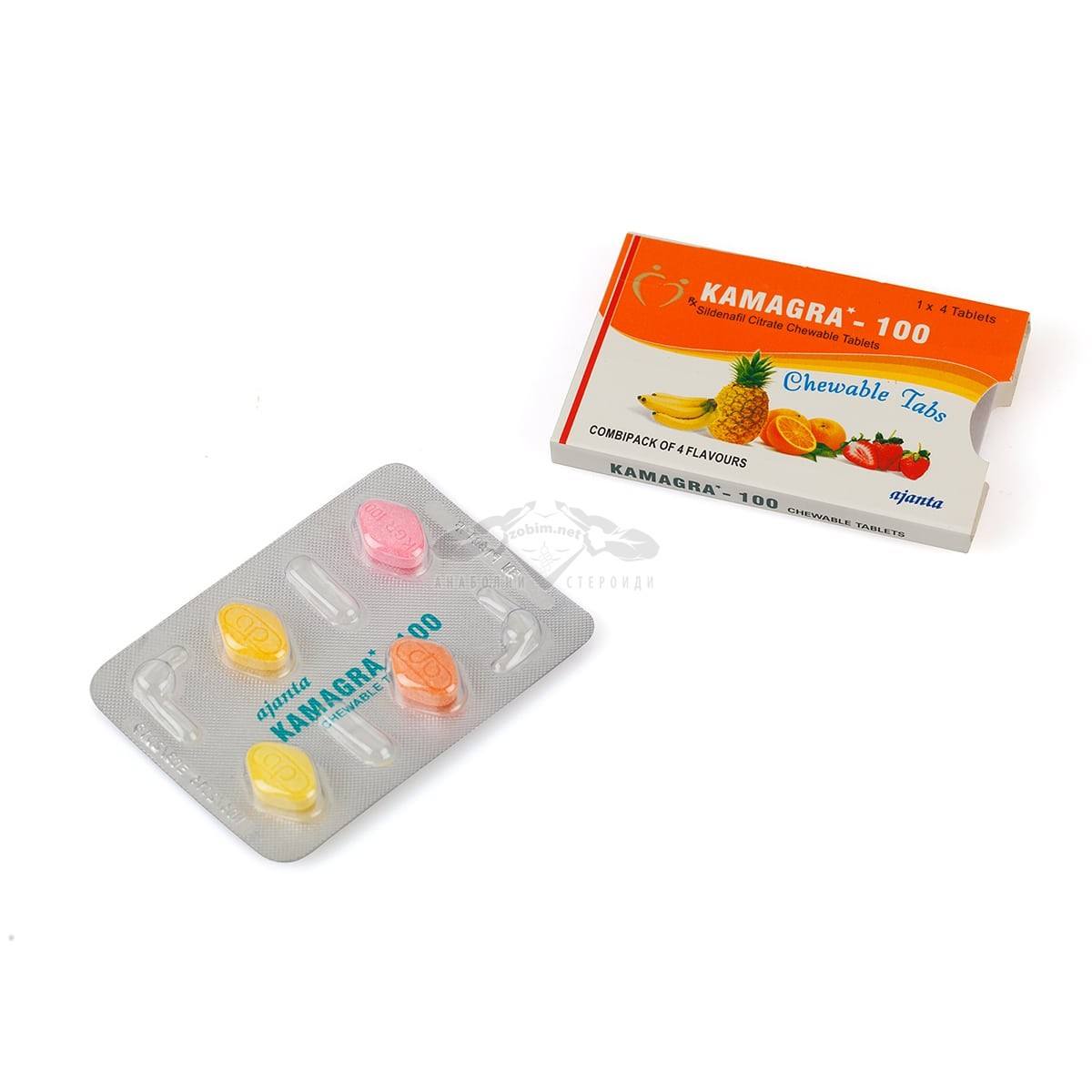 Kamagra Masticabile & Soft / Masticabile Soft Tablets Kamagra – 4 compresse x 100 mg.
