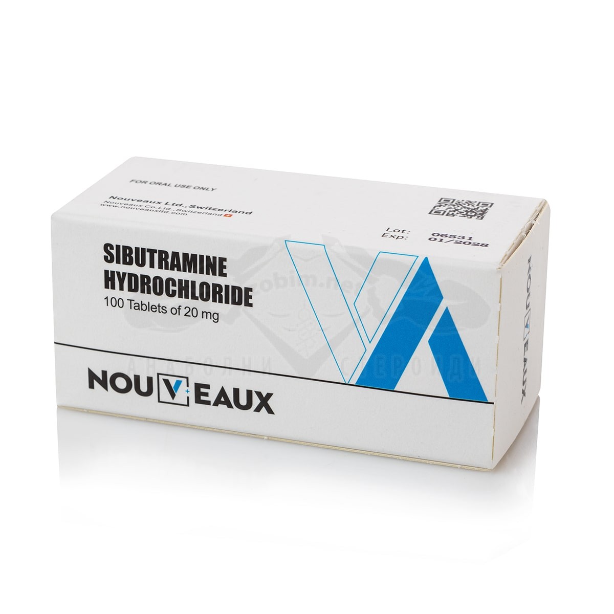 Sibutramine Hydrochloride (Sibutramina Cloridrato) - 100 compresse x 20 mg.