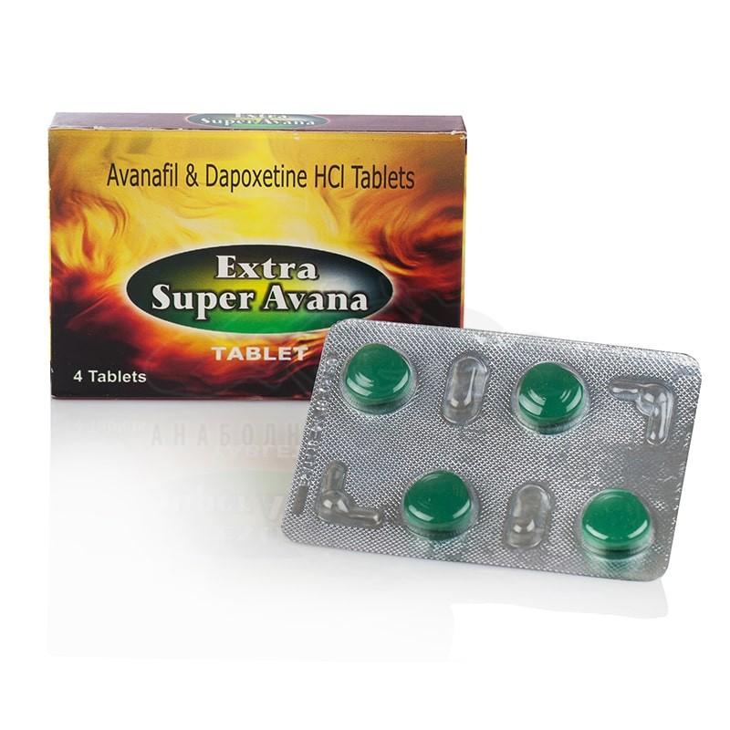 Extra Super Avana (Avanafil + Dapoxetine) – 4 compresse x 260 mg.