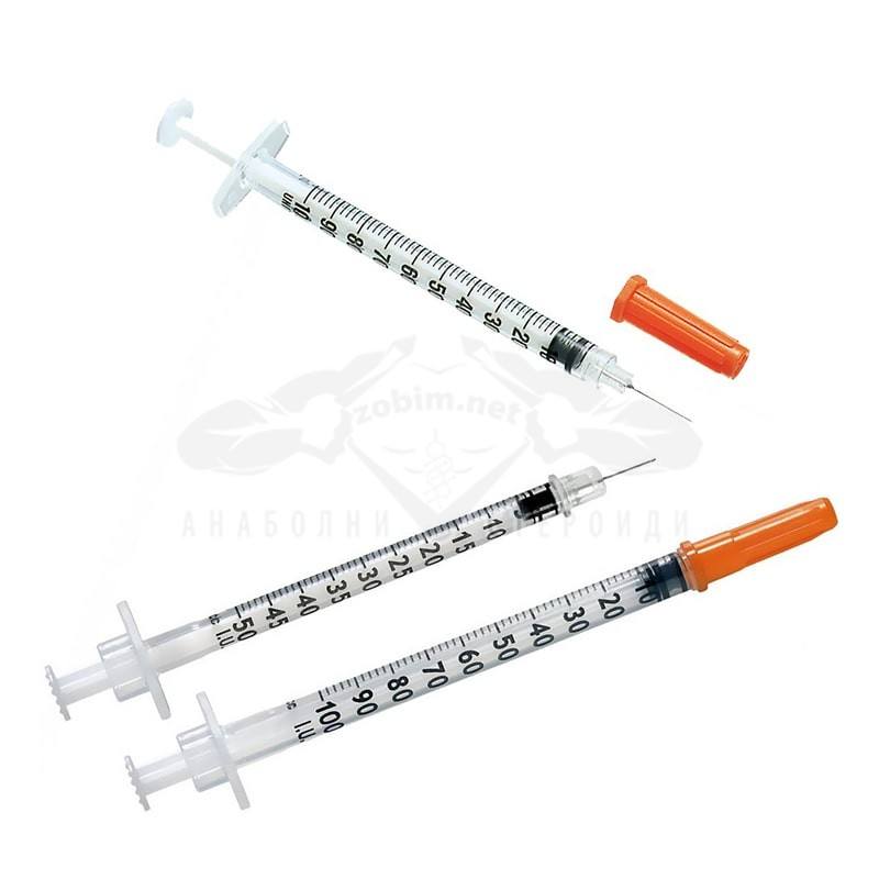 Insulin syringe with needle – 1 pezzo