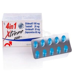 XTreme 200 4 in 1 (Sildenafil + Tadalafil + Vardenafil + Dapoxetine) – 10 compresse x 200 mg.