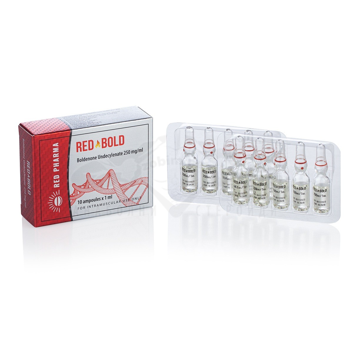 RED BOLD 250 (Boldenone Undecylenate) - 10 fiale х 250 mg. - immagine 2
