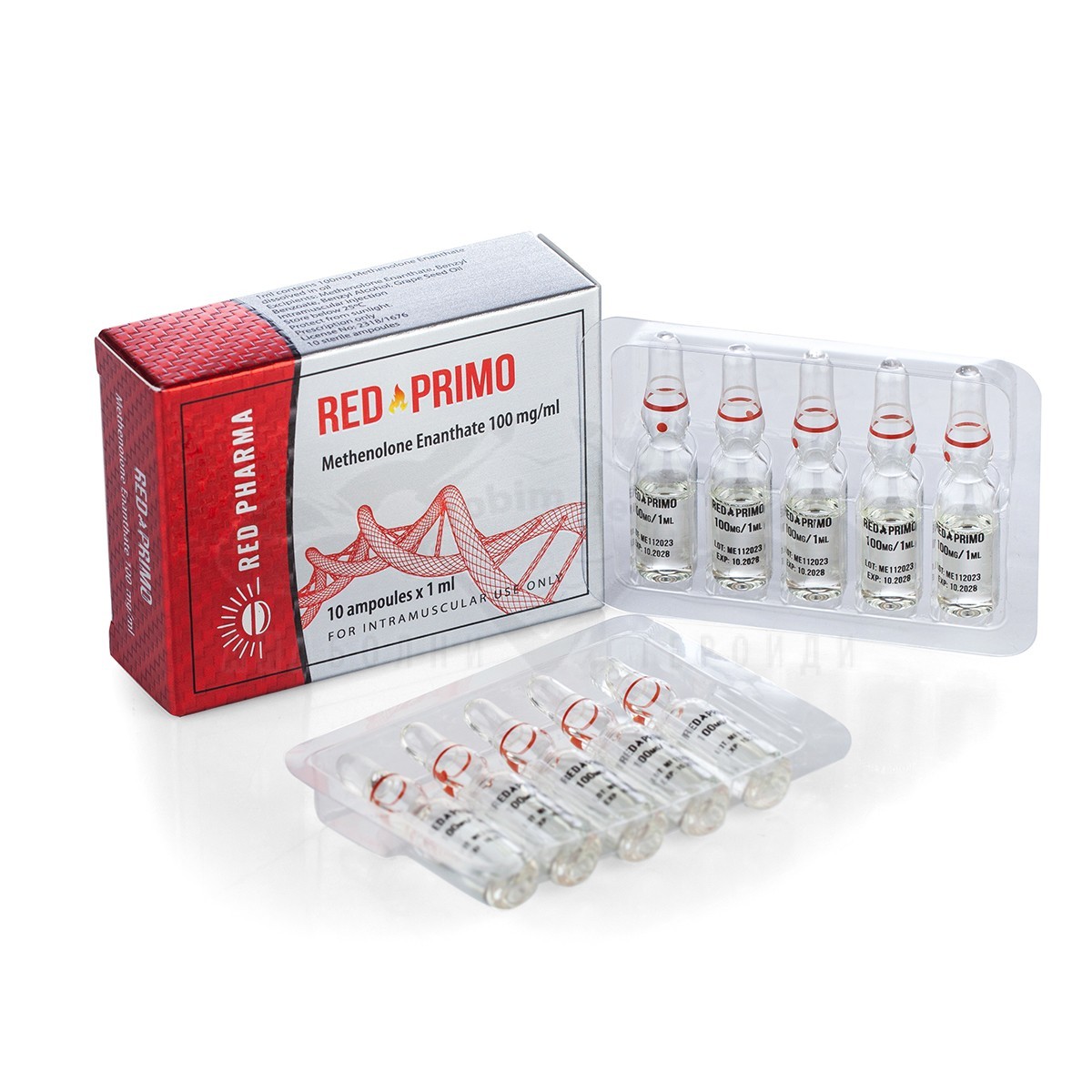 RED PRIMO 100 (Methenolone Enanthate) - 10 fiale х 100 mg. - immagine 3