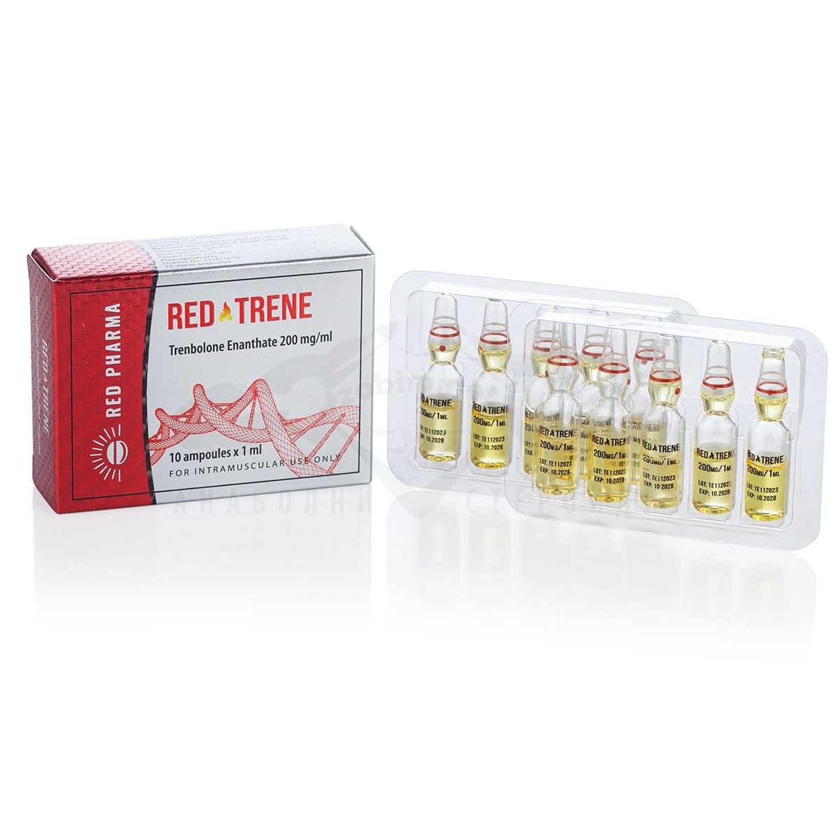 RED TRENE 200 (Trenbolone Enanthate) - 10 fiale х 200 mg. - immagine 3