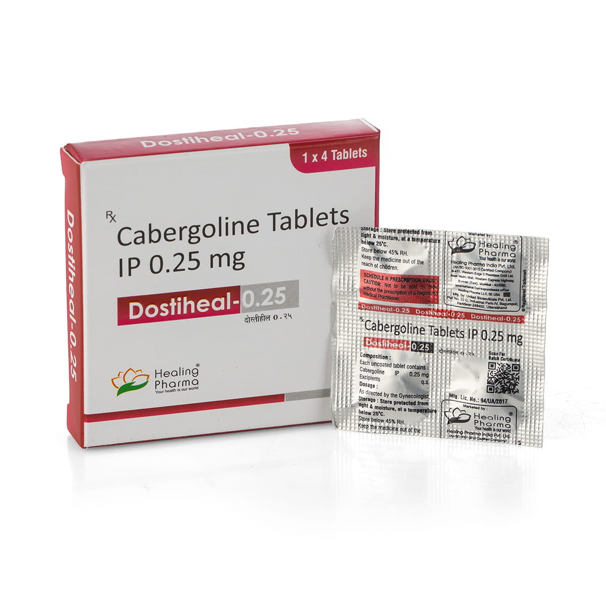 Dostiheal-0.25 (Cabergoline) - 4 compresse х 0,25 mg. - immagine 4