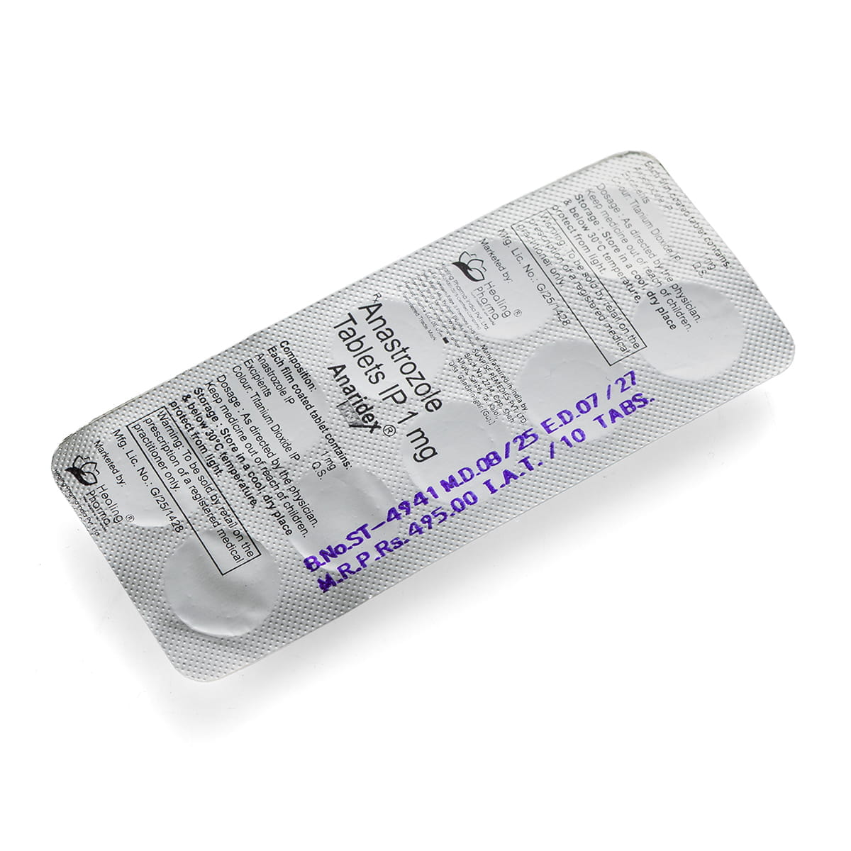 Anaridex (Anastrozole) - 10 compresse х 1 mg. - immagine 2